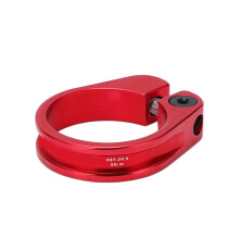 Aluminium Bike Seat Post Clamp, High Quality CNC Cutting 34.9mm Diameter for Road Bicycles, Quick Release Seatpost Tube Clip for Mountain Bikes, Road