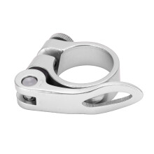 Bike Seat Post Clamp Aluminum Alloy Quick Release Adjustable Fit Lightweight High Strength Bike Seat Tube Clip for Mountain Bike Compatible Fast Insta