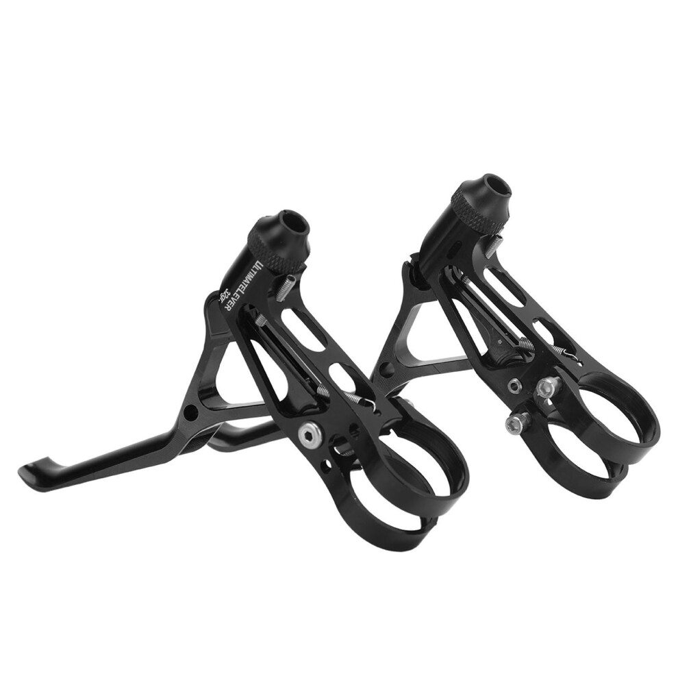 2Pcs Ultralight Hollow Aluminum Brake Levers For 22.2Mm Road Bike Handlebar Black 4651374839497
