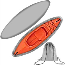 Waterproof Kayak Cover 3.64.0m, UV Resistant Grey Canoe Storage Shield, Dust Protection For Canoe And Kayak Outdoor Use