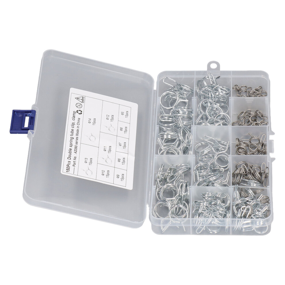 150Pcs High Hardness Double Wire Tube Clips 5-14Mm For Farm Use 3281373482861
