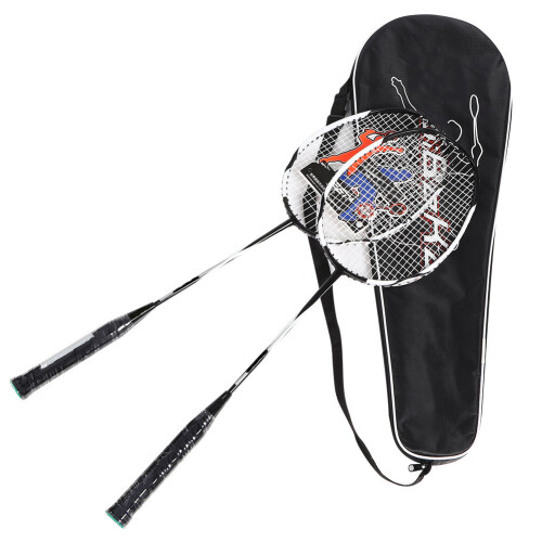 Graphite Badminton Rackets, High Elastic Racket String Ensures Crisp Hitting Sound, Solid Frame For Unmatched Durability, Streamline Design For Reduce