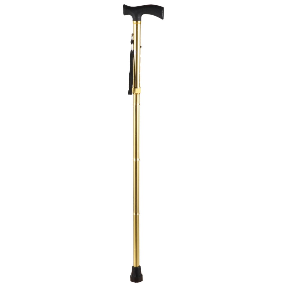 Folding Walking Cane, Strong Aluminum Portable 5-Level Adjustment With Ergonomic Handle For Medical Use And Travel