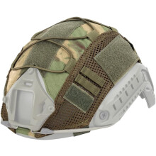 Camouflage Print Tactical Helmet Cover With Elastic Adjustable Cord For Airsoft Hunting Paintball Gear