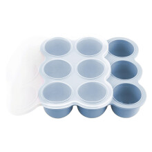 Baby Food Silicone Freezer Moulds 9Compartment Freezer Trays For Baby Food Storage Breast Milk Ice Cream Blue