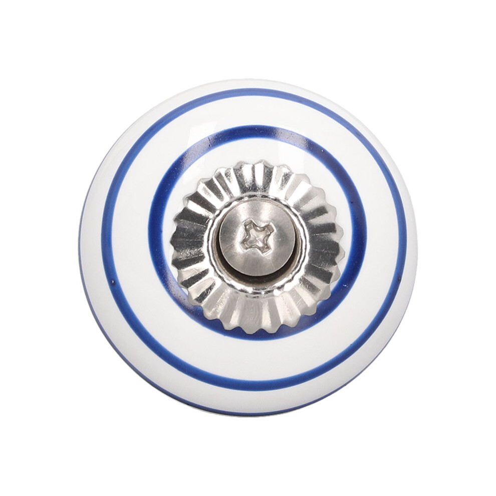 3Pcs Ceramic Round Closet Handles Zinc Alloy 4X4cm Cabinet Knobs 4631373484256