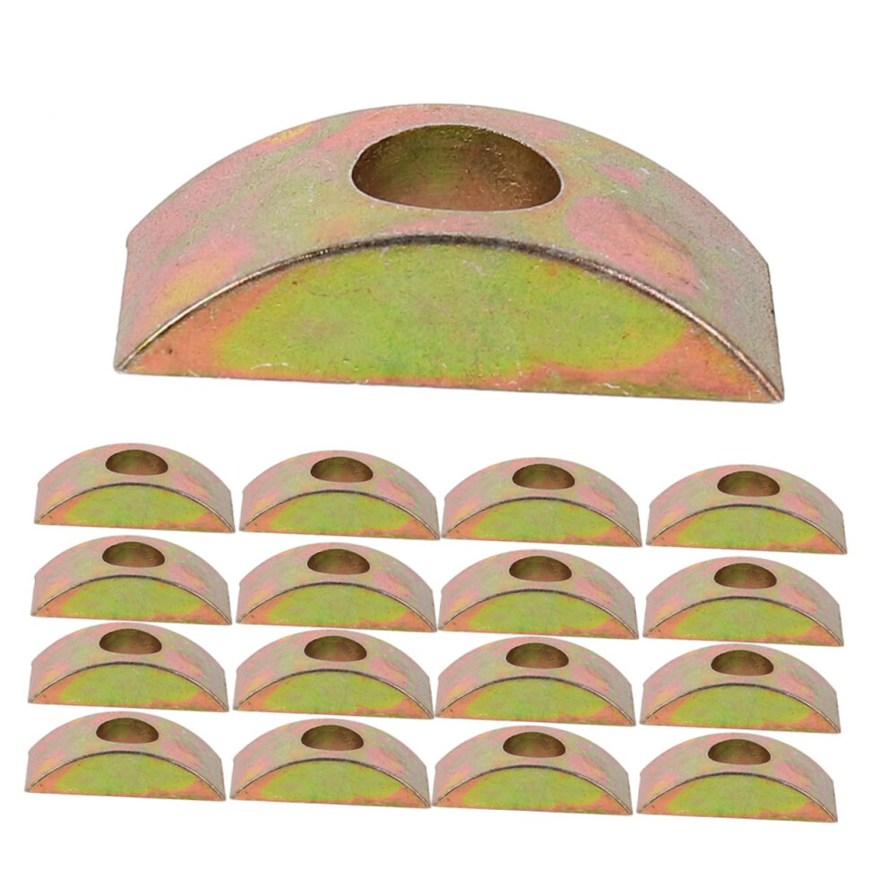 20Pcs Semicircular Gasket Connector Furniture Supplies Metal Nut Gasket Half Moon Washer Zinc Alloy Golden 9426802617788