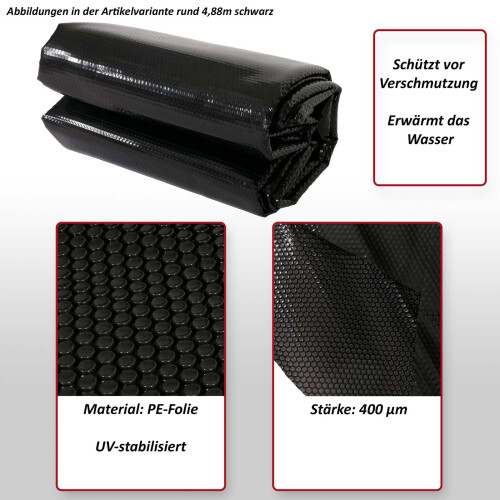 Pool-Abdeckung Wärmeplane Abdeckplane Solarplane Solarabdeckung, Stärke: 400 µm 2