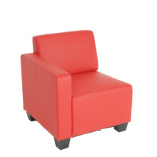 Salotto modulare componibile lounge moderno Lione N71 ecopelle