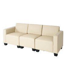 Salotto modulare componibile lounge moderno Lione N71 ecopelle divano 3 posti