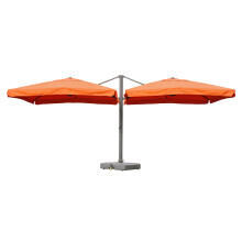 Gastronomie-Alu-Luxus-Doppel-Ampelschirm T44, Pergola-Markise-Effekt, 6,2x3m Polyester 50kg