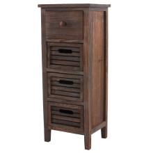Kommode H18, Schubladenschrank Schrank, 4 Schubladen, 74x30x25cm Shabby-Look Vintage