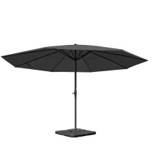 (con base senza volante antracite) Ombrellone giardino spiaggia T45 Merano Pro ø 500cm