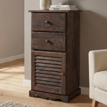 Kommode Schrank, 81x40x32cm, Shabby-Look, Vintage