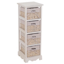 Étagère Commode avec 4 tiroirs en osier