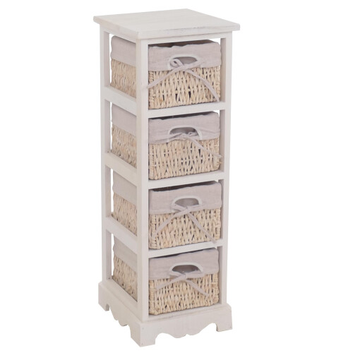 Étagère Commode avec 4 tiroirs en osier