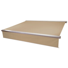 Elektrische Kassetten-Markise H124, Vollkassette, 4x3m ausfahrbarer Volant