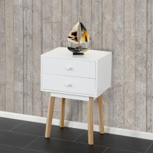 Kommode Vaasa T271, Beistelltisch Nachttisch Schrank, Retro-Design 59x40x30cm