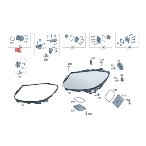 New A2059067904 Right Headlight DRL Daytime Light Module for  C Class W205 A205 2019-2021 LED Dual Colour Source 2