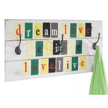 Portemanteau mural Believe