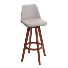 Barhocker MCW-C43, Barstuhl Tresenhocker, Holz Kunstleder drehbar