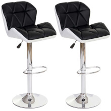 2er-Set Barhocker MCW-A92, Barstuhl Tresenhocker, höhenverstellbar Kunstleder