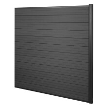 WPC-Sichtschutz Savoie, Windschutz Zaun, Alu Premium