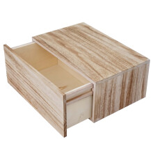 Mensola ripiano decorativo con cassetto shabby vintage MCW-C55 legno 30x46x21cm