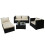 Poly-Rattan-Garnitur Busto, Gartengarnitur Sitzgruppe Sofa Lounge-Set 5