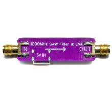 Filtro SAW Activo ADS-B de 1090 MHz y 1,09 GHz y Fuente de AlimentacióN LNA de 5 V