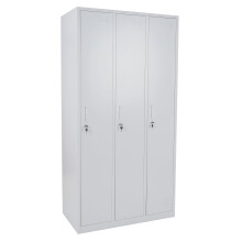 Schließfach Preston T829, Spind Wertfachschrank Schließfachschrank, Metall 3 Fächer