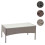 Poly-Rattan Gartentisch Hamar, Beistelltisch Tisch mit Glasplatte 9