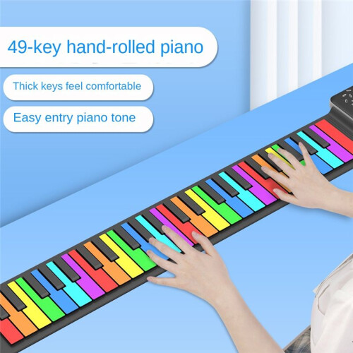 49 Keys Digital Keyboard Flexible Roll Up Piano wi 2