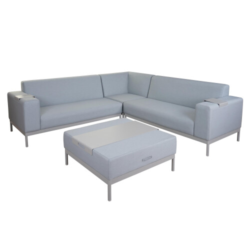 Alu-Garten-Garnitur MCW-C47, Sofa, Outdoor Stoff/Textil