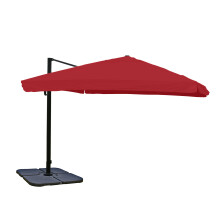 (con volante bordeaux girevole con base) Ombrellone parasole decentrato MCW-A96 3x3m alluminio
