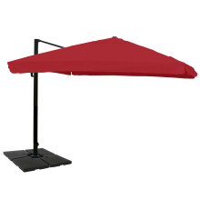 (con volante bordeaux con base) Ombrellone parasole decentrato MCW-A96 3x4m