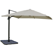 (avorio grigio girevole con base) Ombrellone parasole decentrato MCW-A96 3x3m alluminio