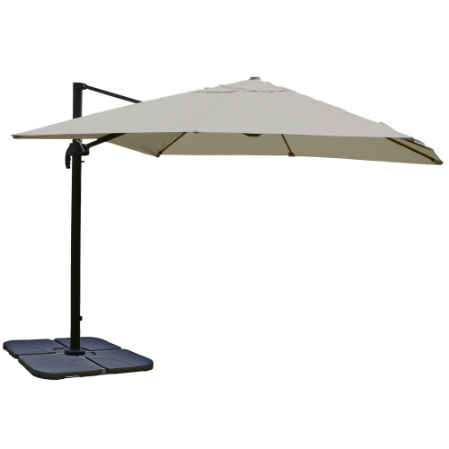 Ombrellone parasole decentrato MCW-A96 3,5x3,5m