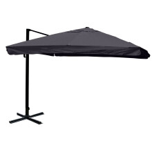 (con volante antracite girevole senza base) Ombrellone parasole decentrato MCW-A96 3,5x3,5m alluminio