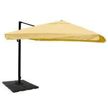 (con volante avorio girevole con base) Ombrellone parasole decentrato MCW-A96 3,5x3,5m alluminio