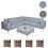 Alu-Garten-Garnitur MCW-C47, Sofa, Outdoor Stoff/Textil 9