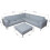 Alu-Garten-Garnitur MCW-C47, Sofa, Outdoor Stoff/Textil 4