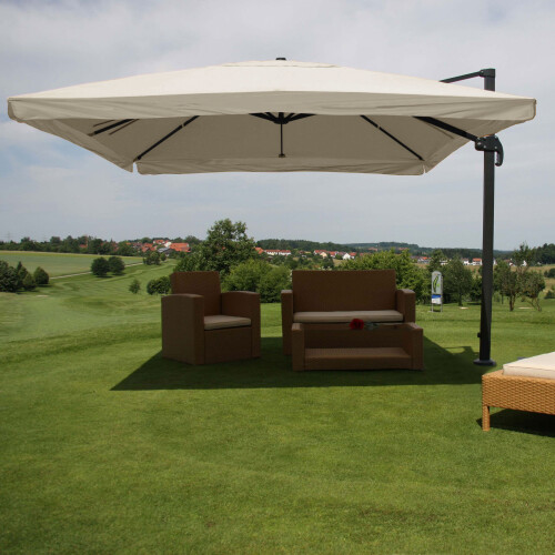 Ombrellone parasole decentrato MCW-A96 3,5x3,5m 1