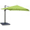(verde con base) Ombrellone parasole decentrato MCW-A96 3x3m 1
