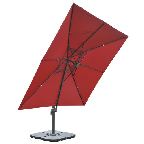 Ombrellone parasole decentrato MCW-A96 3x3m 2