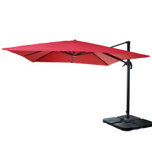 Gastronomie-Ampelschirm MCW-A96, Sonnenschirm 3x3m (Ø4,24m) Polyester Alu/Stahl 23kg
