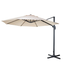Gastronomie-Ampelschirm MCW-A96, Sonnenschirm, rund Ø 4m Polyester/Alu 27kg