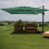 (verde con base) Ombrellone parasole decentrato MCW-A96 3x3m 2