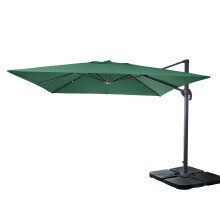 (verde con base) Ombrellone parasole decentrato MCW-A96 3x3m