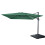 (verde con base) Ombrellone parasole decentrato MCW-A96 3x3m 1
